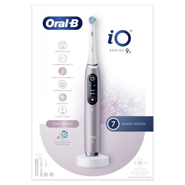 Spazzolini Da Denti - OraL-B - Serie Io9s - Quarzo Rosa (+1 Ricarica) - Elettrici