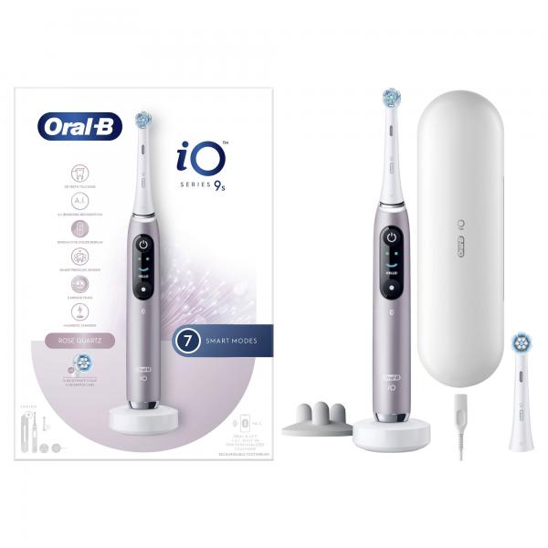 Spazzolini Da Denti - OraL-B - Serie Io9s - Quarzo Rosa (+1 Ricarica) - Elettrici - Image 3
