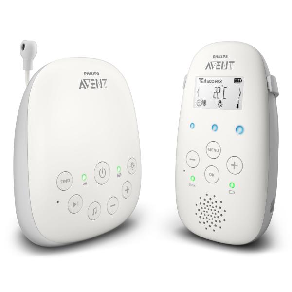 Baby Monitor Scd713/26 - Philips Avent - Audio Dect - Bianco - Schermo Lcd - Sensore Di Temperatura - Luce Notturna