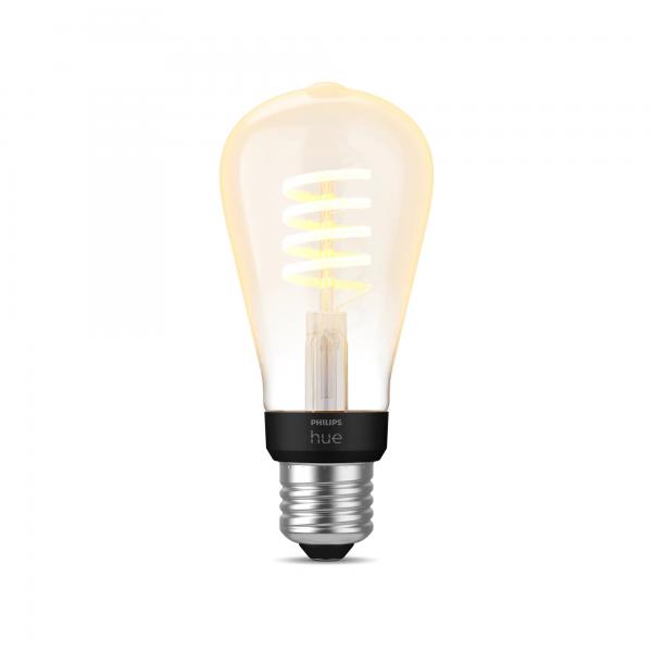 Philips Hue White Ambiance, E27 Filament St64 Connected Led Bulb, Compatible Bluetooth, Lavora Con Alexa, Google E Homekit