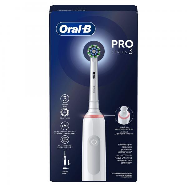 Spazzolino Elettrico OraL-B Pro 3 - 80719288 - Bianco - Senza Filo - Image 3