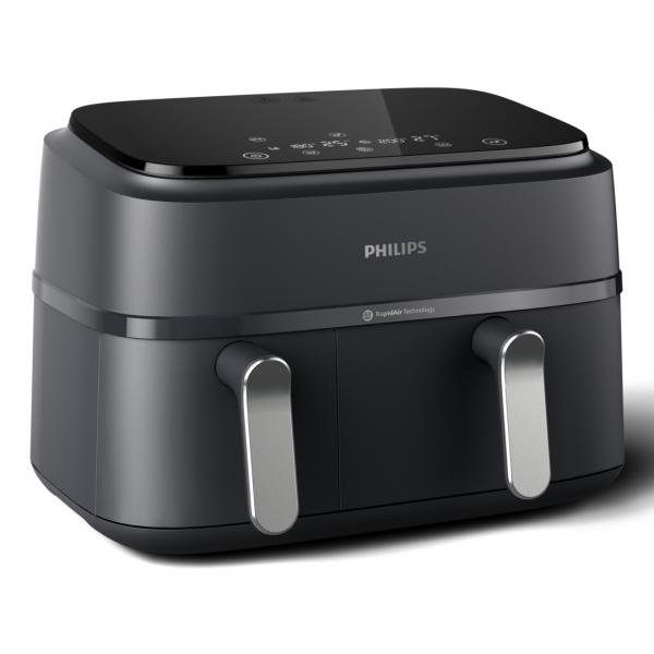 Airfryer - Philips - Na351/00 - Acciaio Inossidabile - 9,0 L - Doppia Vasca - 38,25 X 44,39 X 31,42 cm