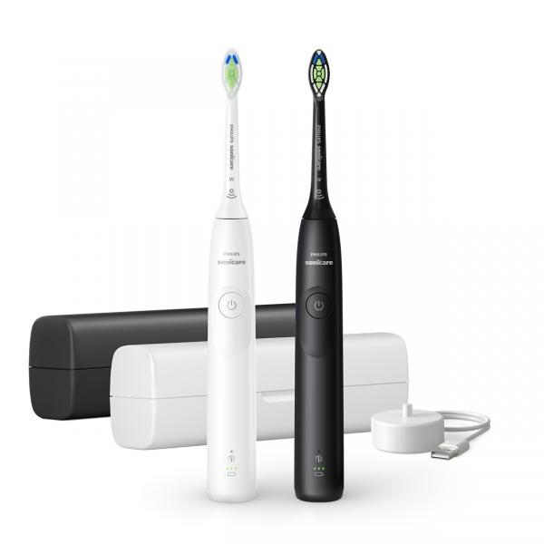 Spazzolino Da Denti - Philips - Hx7109/01 - Sonicare - Doppio Manico Serie 5300 - Bianco E Nero - Elettrico