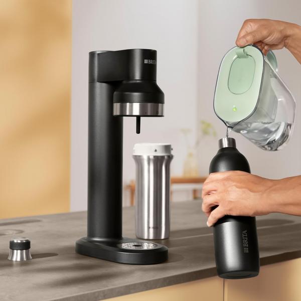 Bottiglia Brita Per Sodatrio - Acciaio Inossidabile - 0,65 L - Nera - Image 3