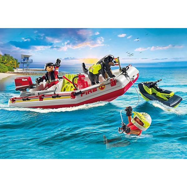 Playmobil 71464 Motoscafo E Moto D'acqua - Action Hereos - Vigili Del Fuoco - Dai 4 Anni In su - Image 4