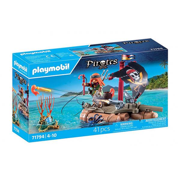 Playmobil 71794 Pirata Con Zattera Galleggiante E Tesoro