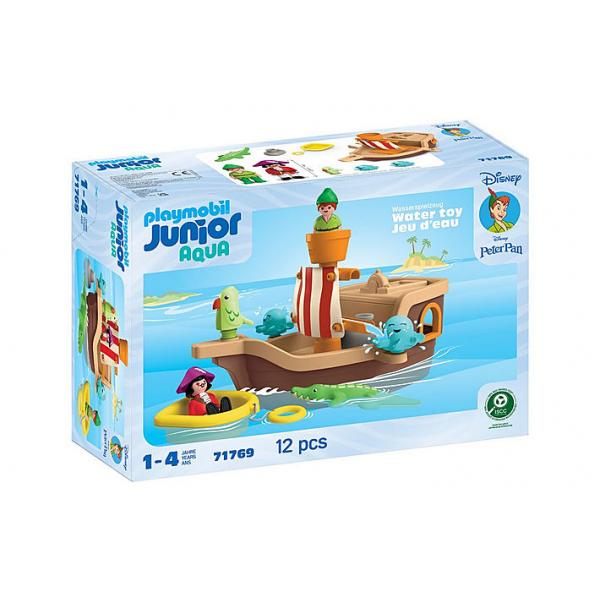 Playmobil Junior 71769 Peter Pan E La Nave Dei Pirati, Disney, 12 Pezzi, Dai 12 Mesi