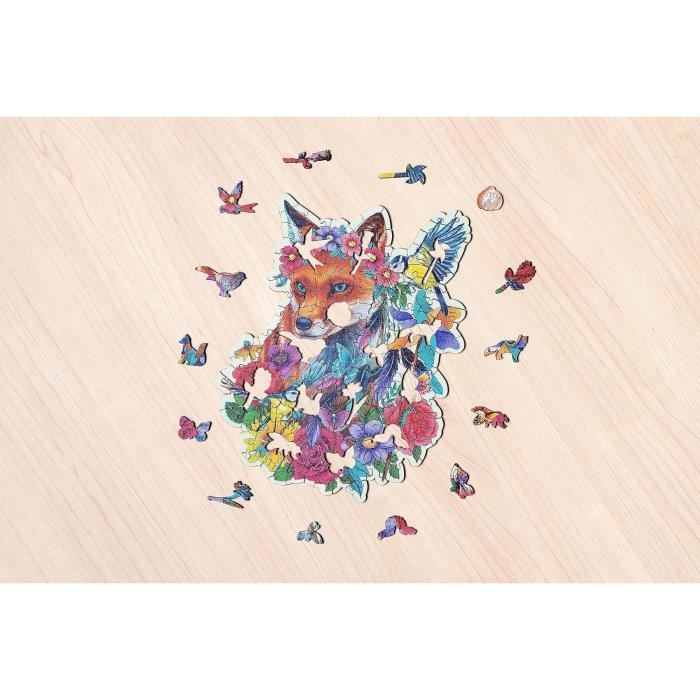Puzzle In Legno - Forma - 150 Pz - Volpe Colorata - Image 4