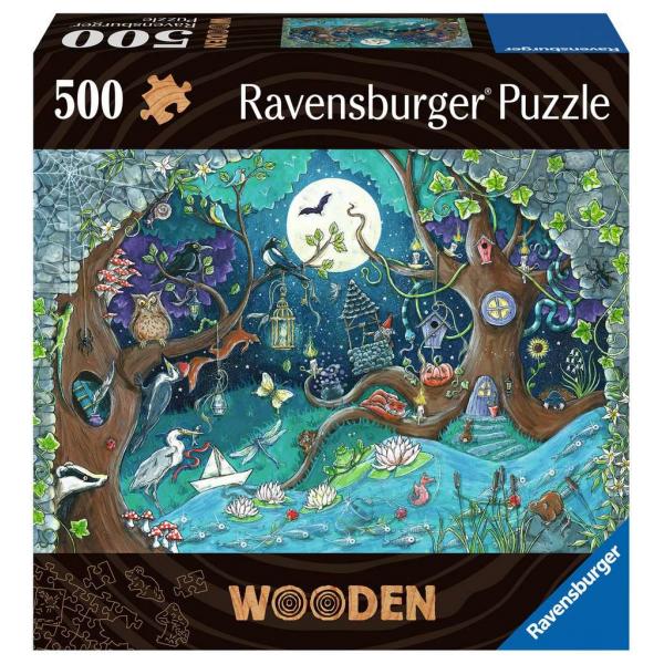Puzzle In Legno 500 Pezzi Foresta Fantastica