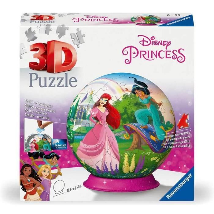 Palla Puzzle 3d Principesse Disney - 6 Anni - Ravensburger - 11579 - Image 3