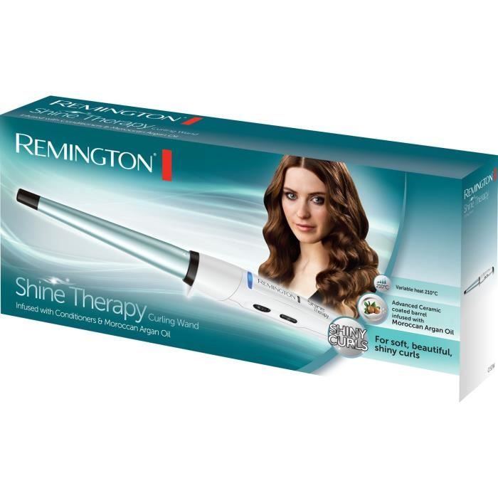 Ferro Arricciacapelli Conico Remington Ci53w Shine Therapy - 210°c - Riscaldamento Rapido - 8 Temperature - Bianco - Image 3