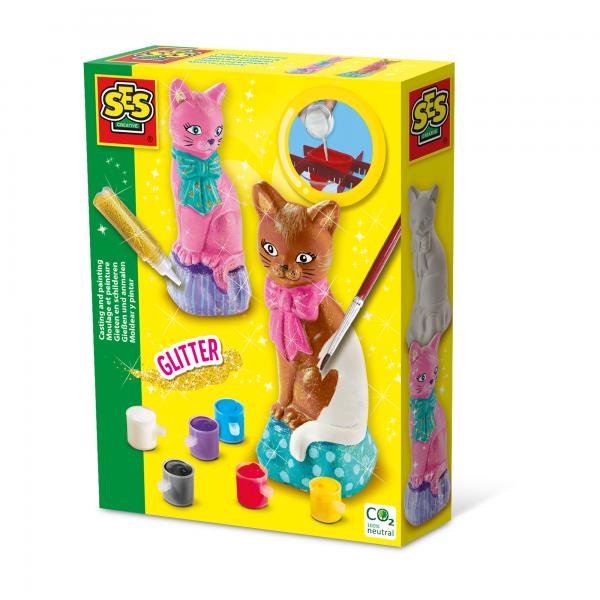 Modellare E Dipingere - Gatto - Hobby Creativi - Ses Creative - Per Realizzare Gatti Con 6 Colori Di Vernice.