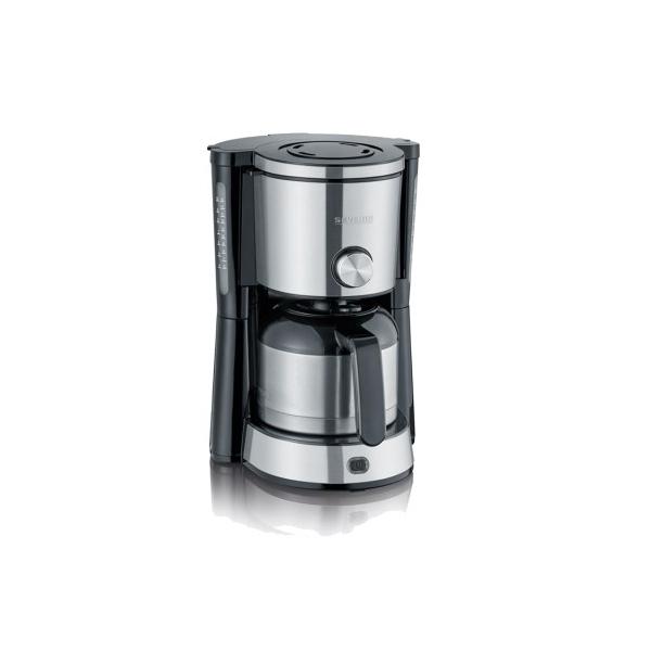Severin Ka4845 Typeswitch Caffettiera Con Filtro Isotermico, Selettore Di Aromi, 8 Tazze, Capacità: 1 L, Potenza: 1000 W, Acciaio Inossidabile / Nero