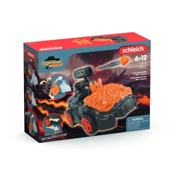 Schleich - 42668 Eldrador Creatures Lava Crashmobile Con Mini Creatura - Set Di Auto Con Figura Fantastica - Image 5