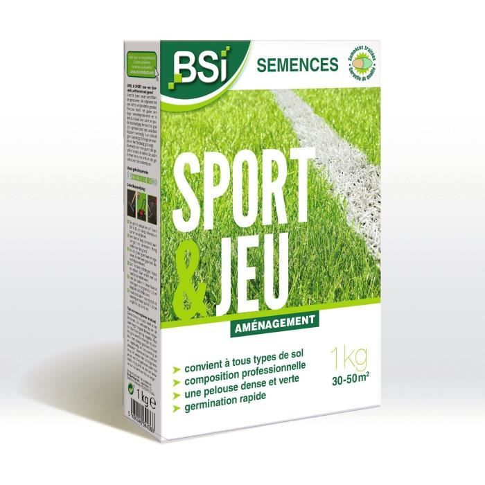 Bsi - Sementi Di Erba - Sport E Gioco - Con Rivestimento Protettivo - Alta Qualità - Fino A 50 M² - 1kg