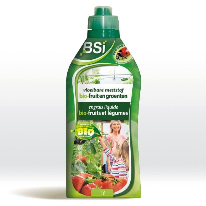Concime Organico Liquido Per Frutta E Verdura - Bsi - Stimola La Crescita E Favorisce La Crescita - Con Oligoelementi 1l - Uab