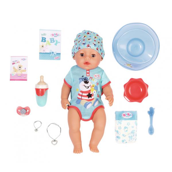 Bambola Baby Born Magic Boy 43 Cm - Creazione Zapf - Occhi Che Si Aprono E Si Chiudono - Accessori Inclusi