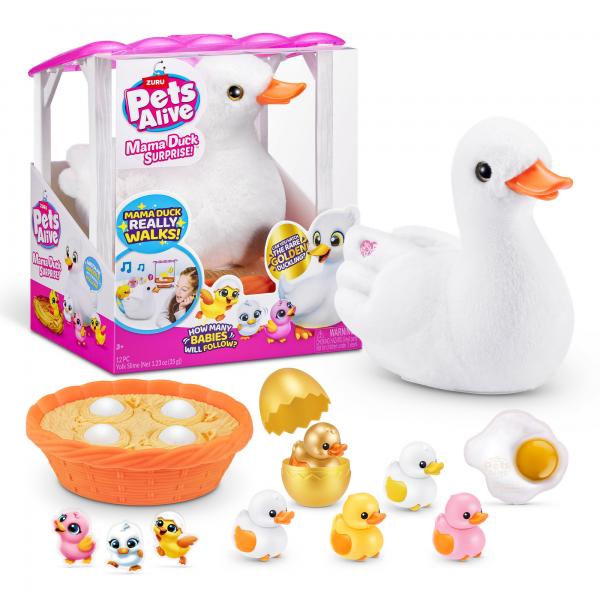 Giocattolo Interattivo - Zuru - Mama Duck - Anatroccoli Interattivi Che Seguono La Mamma Con Sorprese Da Scoprire