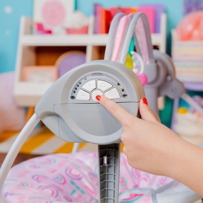 Altalena Portatile E Compatta - Bright Starts - Pink Paradise - Altalena Automatica Con Musica - Unisex - Neonati+ - Image 3