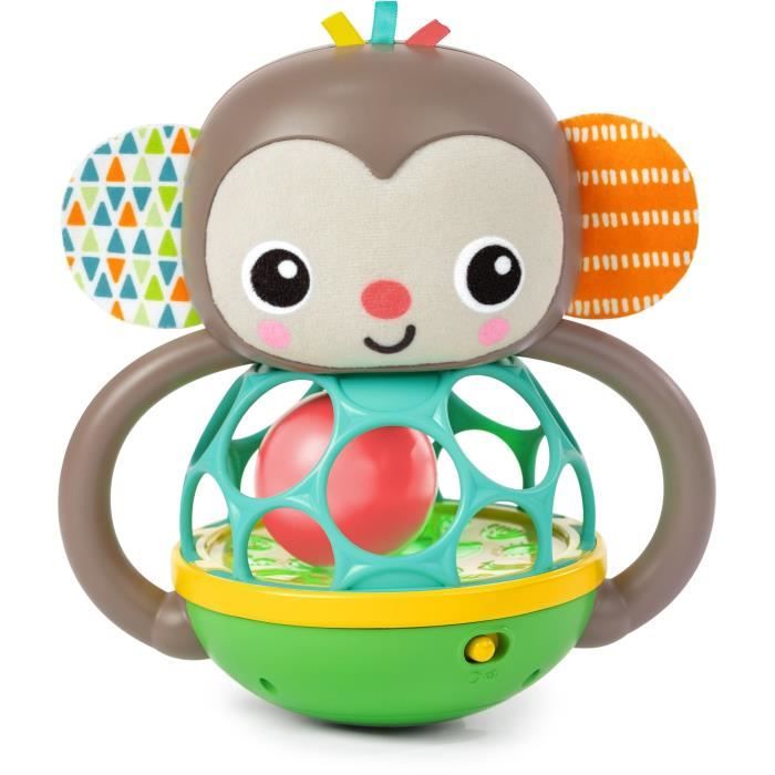Giocattolo Musicale E Sonaglino Leggero - Bright Starts - Giggle Monkey - Con Facile Presa Oball - Da 6 Mesi In Su - Unisex
