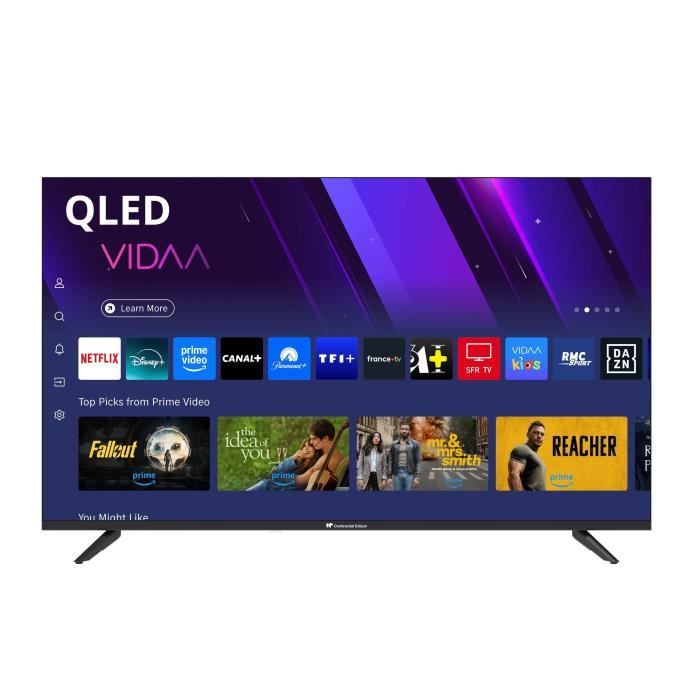 Tv Qled - Continental Edison - Celed43svqld25b6 - 43'' (109 Cm) - Uhd 4k 3840x2160 - Smart Vidaa - 3xhdmi - 2xusb