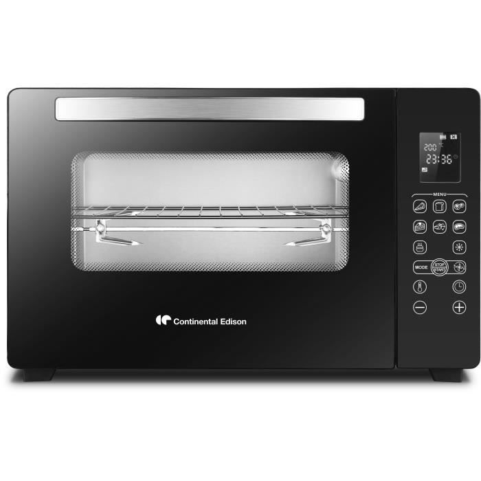 Continental Edison Cemf45dig - Miniforno Elettrico 45l Nero - 2000w - Girarrosto, Convezione Naturale