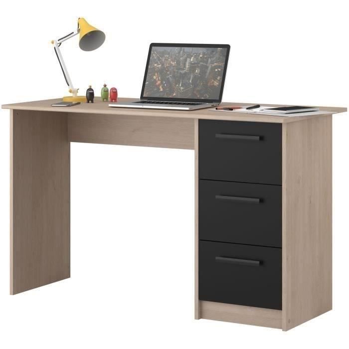 Office Di Destra Di Parisot 3 Cassetti - Brooklyn Chene Decor - L 121,4 X D 55 X H 74,5 Cm - Essenziale
