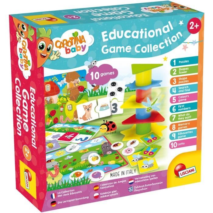Raccolta Di 10 Giochi Educativi - Carotina Baby - Giochi Autocorrettivi - Lisciani