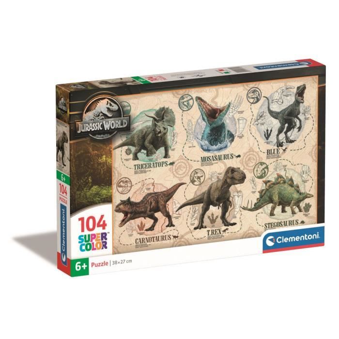 Clementoni - 104 Pezzi - Jurassic World