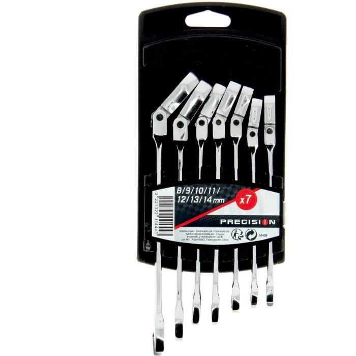 7 Chiavi Combinate A Cricchetto - Precision Steel