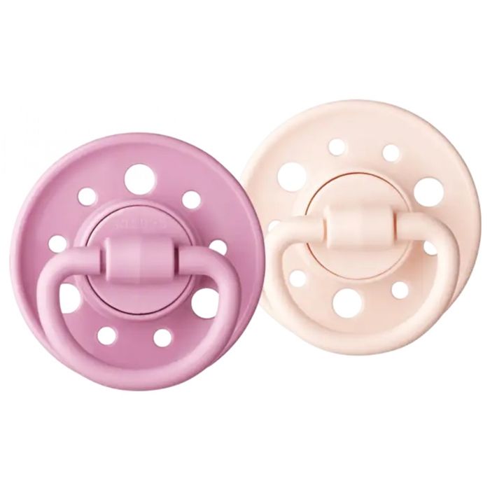 Ciuccio Dodie Gaia +0m In Gomma Rotonda Rosa - Confezione Da 2