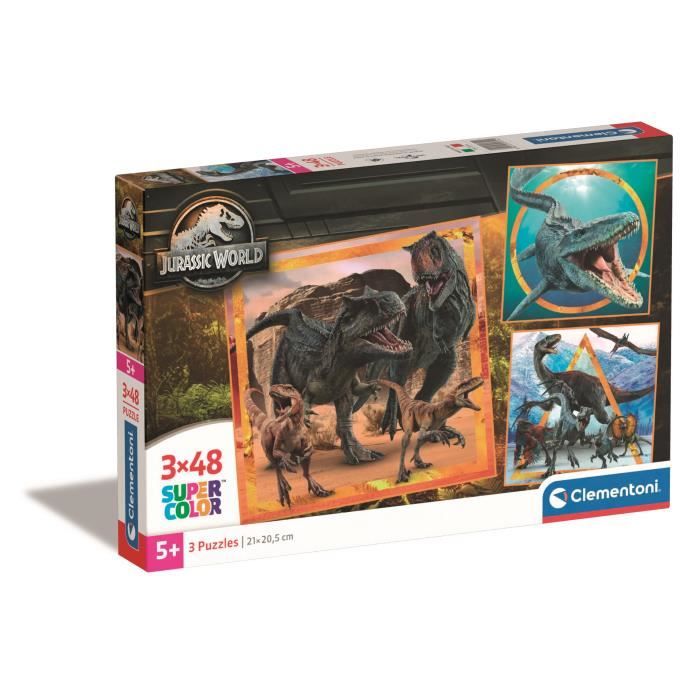 Puzzle Clementoni 3x48 Pezzi - Jurassic World