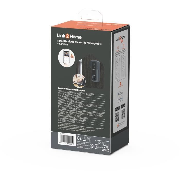 Kit Campanello Connesso - Link2home - WI-Fi - Audio Bidirezionale - Campanello Wireless - Sd Da 8 gb - Image 3