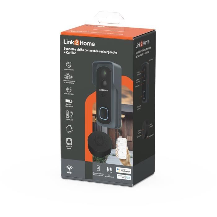 Kit Campanello Connesso - Link2home - WI-Fi - Audio Bidirezionale - Campanello Wireless - Sd Da 8 gb - Image 4