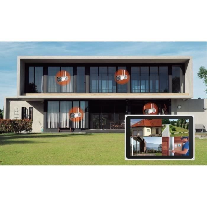 Kit 2 Telecamere WI-Fi + Schermo Nvr - Link2home - 3mp, Rilevamento Intelligente, Schermo Lcd 10.1 - Image 4