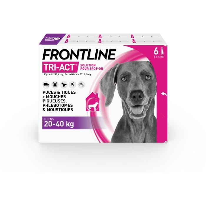 Frontline TrI-Act 20-40kg - 6 Pipette