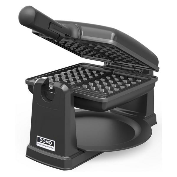 Macchina Per Waffle Rotante Domo - Do9224w - Ruotabile Di 180° - Rivestimento Antiaderente - Impugnatura CooL-Touch - 2 Persone
