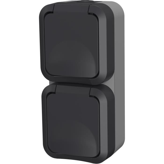 Presa Doppia - Quarx - Aqua Pro - Esterno, Verticale, Ip55, 250v, 16a