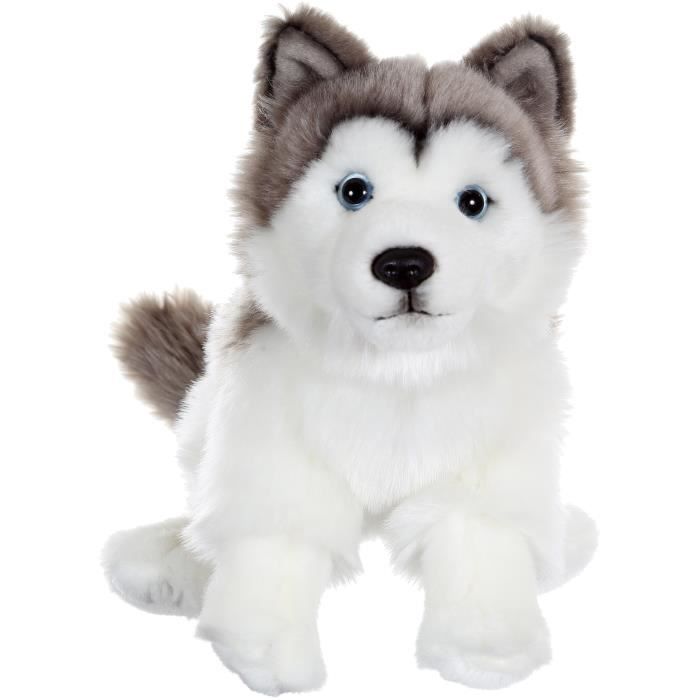 Peluche Cane Husky - Gipsy Toys - Seduto, 25 cm