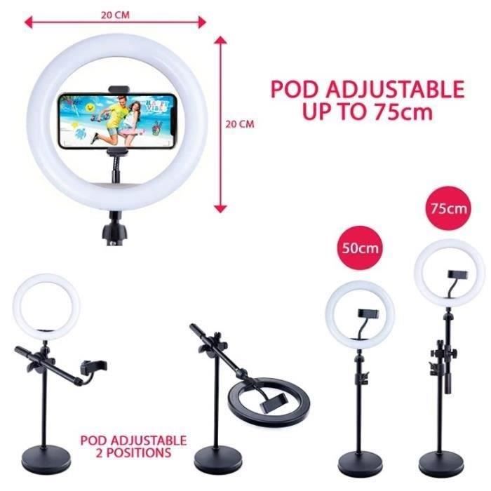 Canal Toys - Studio Video 2 In 1 Con Anello Luminoso A Led Multicolore, Supporto Doppia Funzione - Studio Creator - Inf027 - Image 3