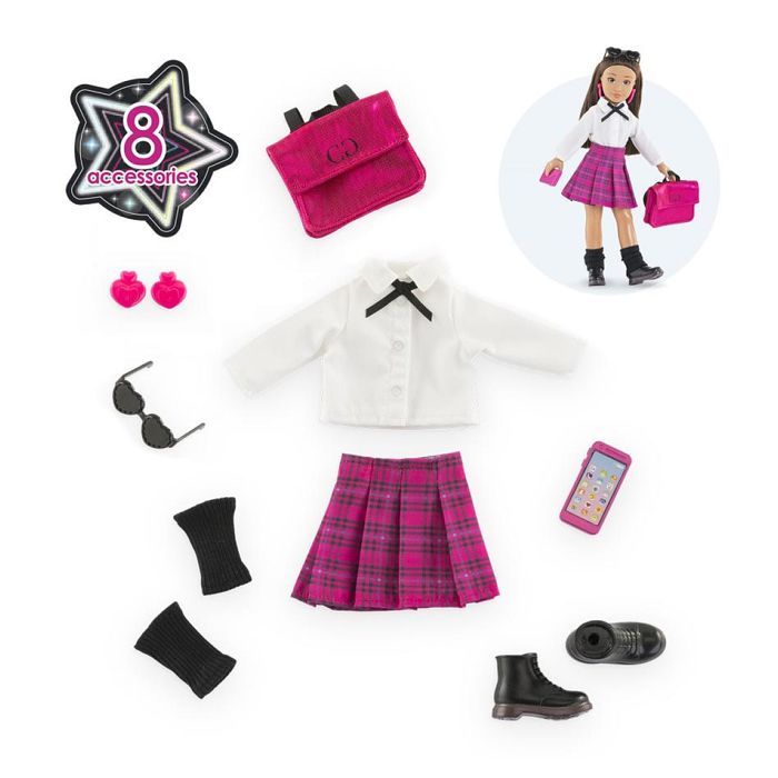 Accessori Per Bambole - Corolle - Vestiario College Inglese - 8 Accessori - Da 4 Anni