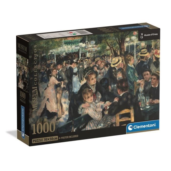 Clementoni - Compact 1000 Pezzi - Renoir: Ballo Al Mulino