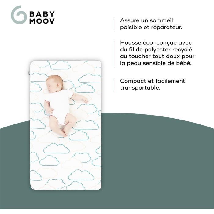 Babymoov Cosy'lite Materasso Da Viaggio Nomad 60x120cm, Misura Universale, Certificato OekO-Tex E Riciclato - Image 3