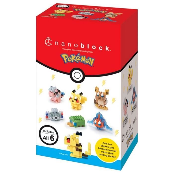 Set Di 6 Mattoncini - Bandai - Nanoblock - Pacchetto Pokémon Elettrico