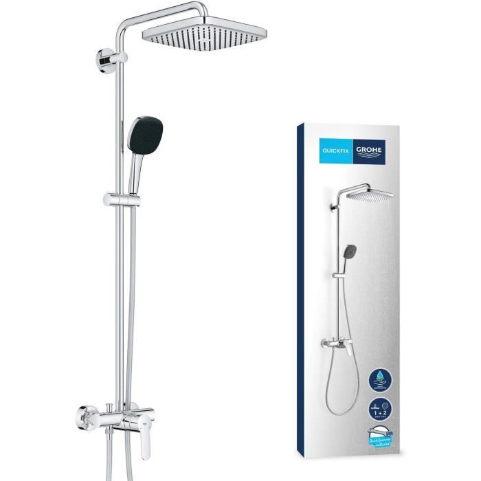 Colonna Doccia Con Miscelatore Monocomando - Risparmio Idrico - Grohe Vitalio Comfort 250 - Cromo - 26985001