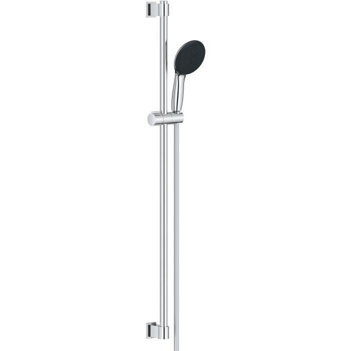 Set Doccia Con Soffione 3 Getti, Asta 90 Cm E Flessibile - Grohe Vitalio Start 110 26956001 - Risparmio Idrico - Cromo