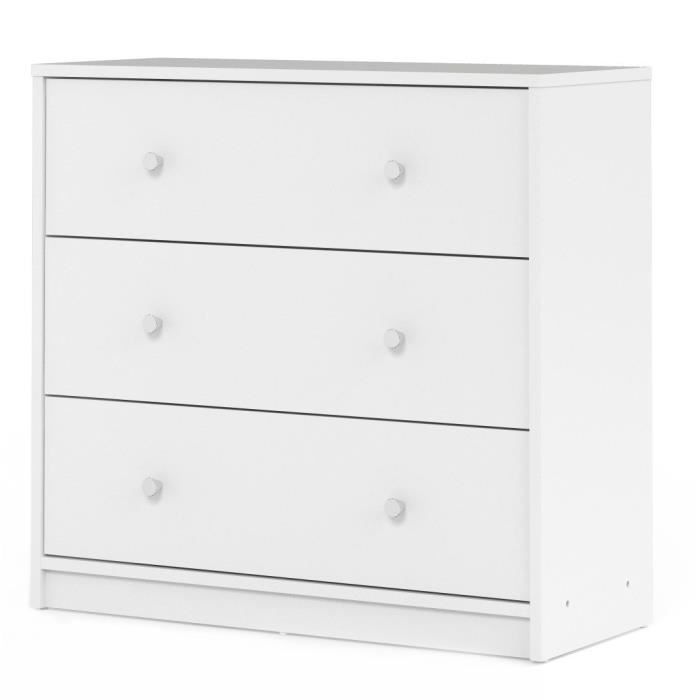 Cassettiera Da Camera Finlandek Tyylikäs Stile Contemporaneo Decoro Bianco - L 72 cm