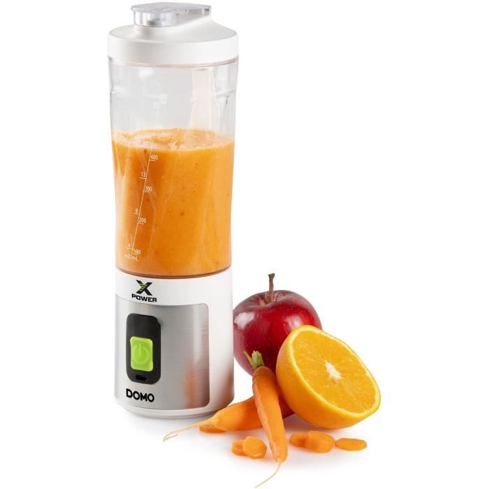 Frullatore Portatile Senza Fili - Domo - Do752bl - Xpower - 120 W - 600 Ml - Bianco