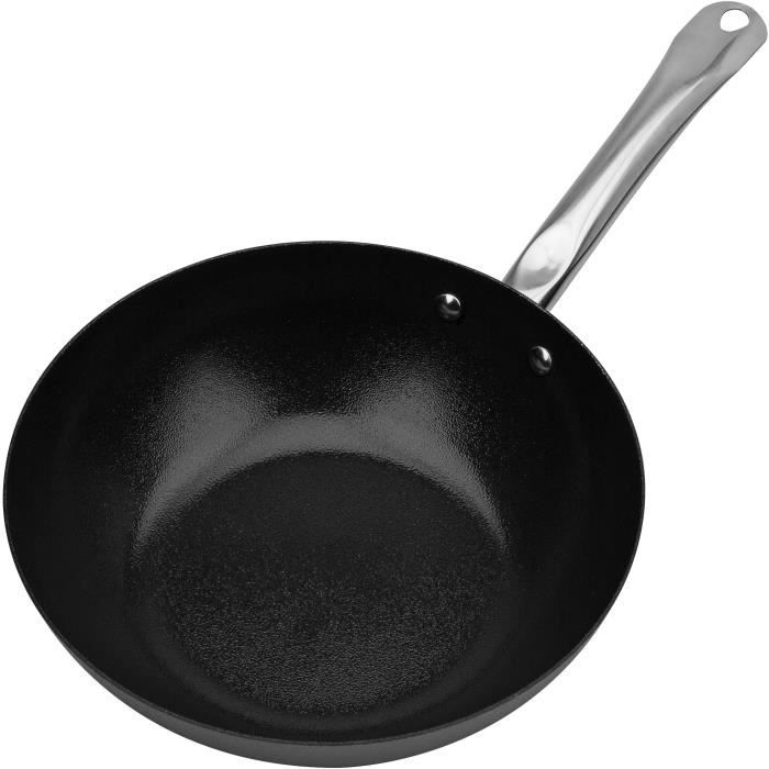 Wok In Acciaio Al Carbonio - Gsw - Avanti - 28 Cm - Induzione