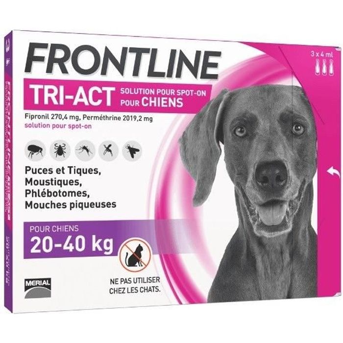 Frontline 3 Pipette TrI-Act - Per Cani Da 20 A 40 kg